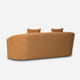 Verona Orange Chenille Curved Sofa (77")