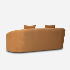 Verona Orange Chenille Curved Sofa (77")