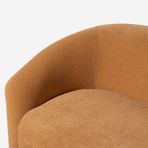 Verona Orange Chenille Curved Sofa (77")