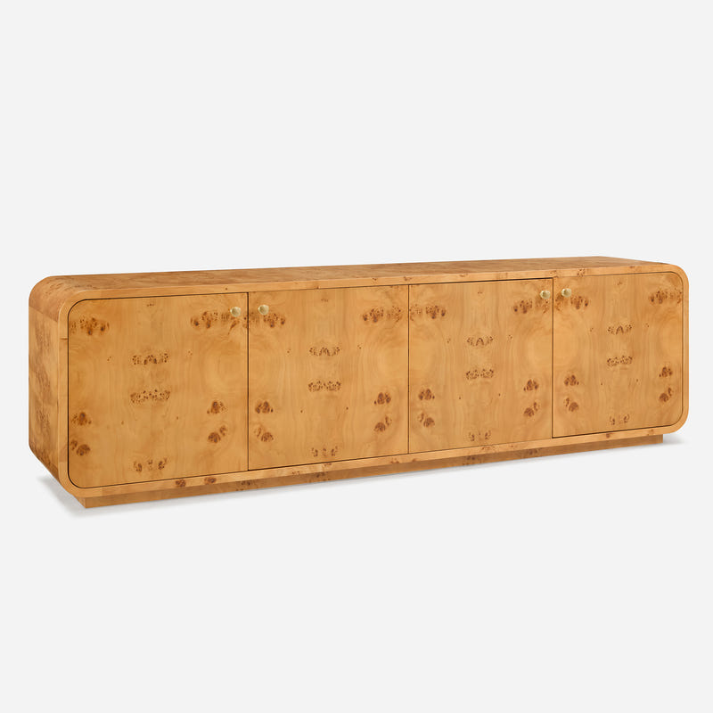 Caden Natural Burled Media Console (84'')