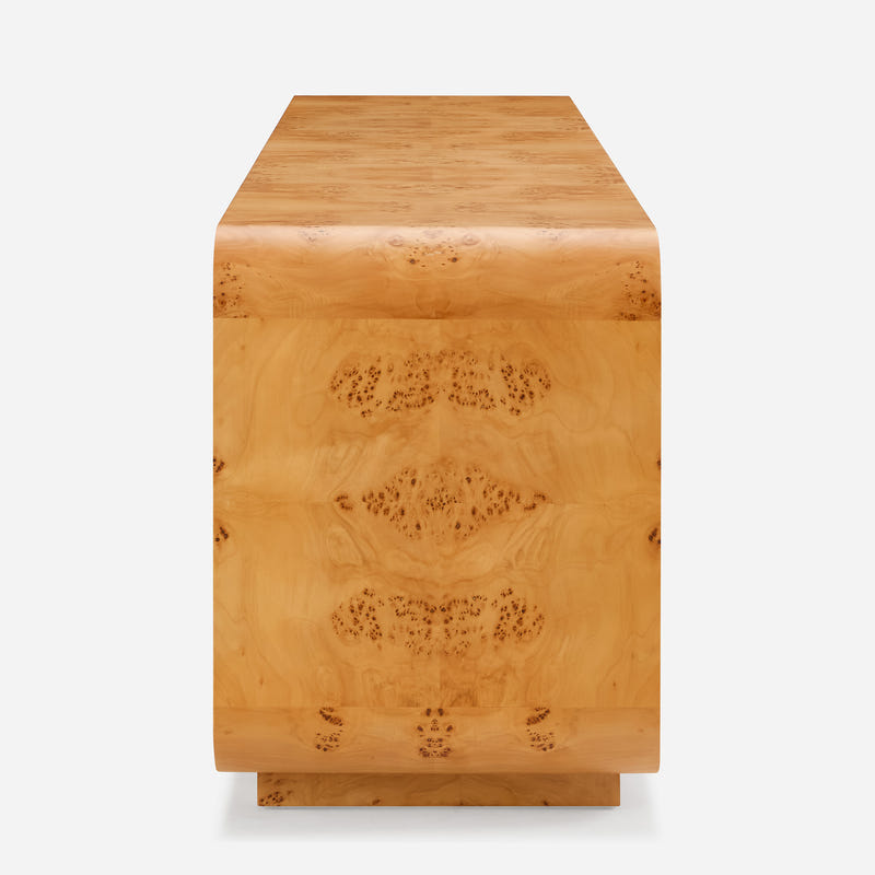 Caden Natural Burled Media Console (84'')