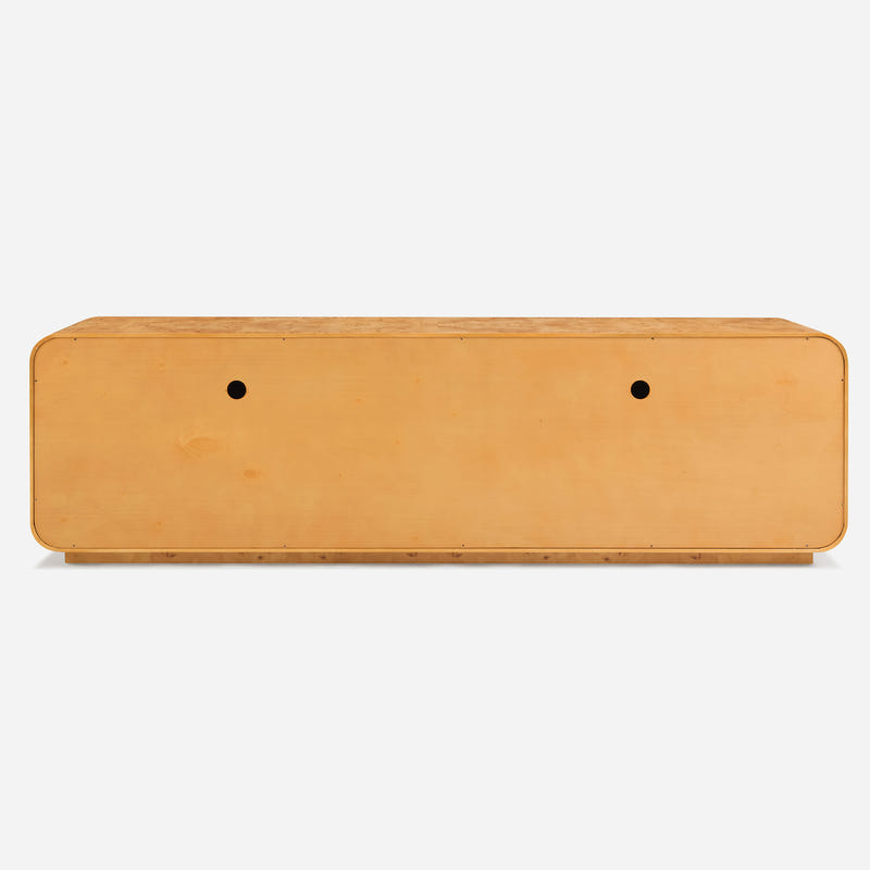 Caden Natural Burled Media Console (84'')