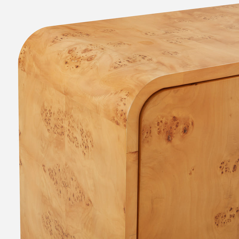 Caden Natural Burled Media Console (84'')