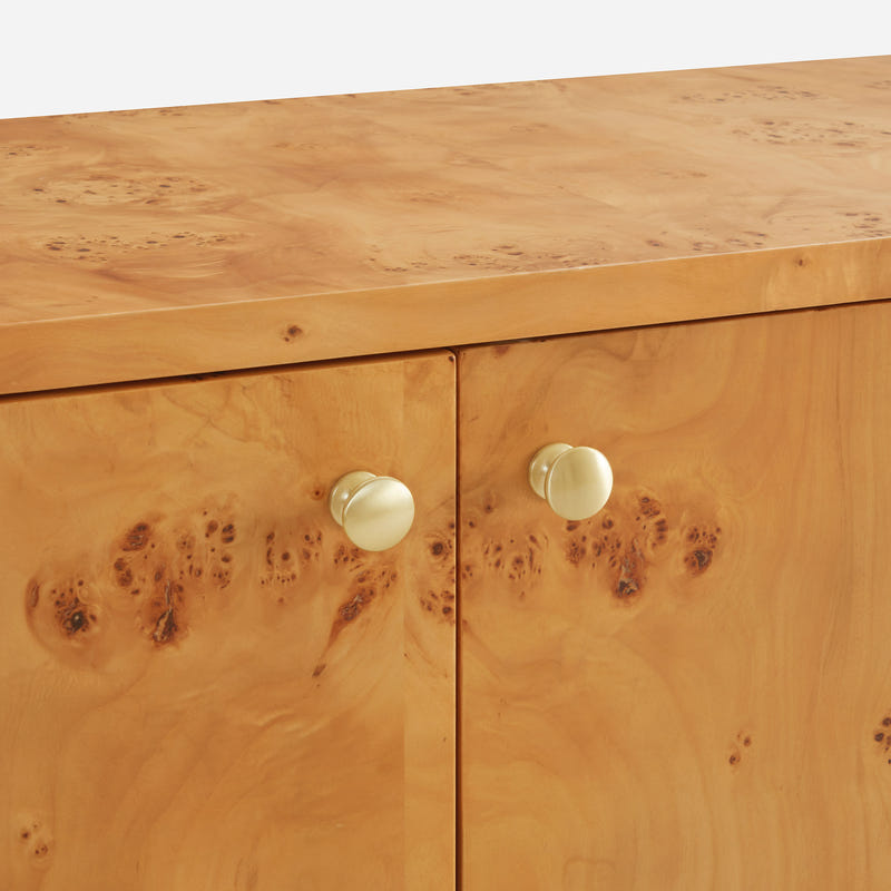 Caden Natural Burled Media Console (84'')