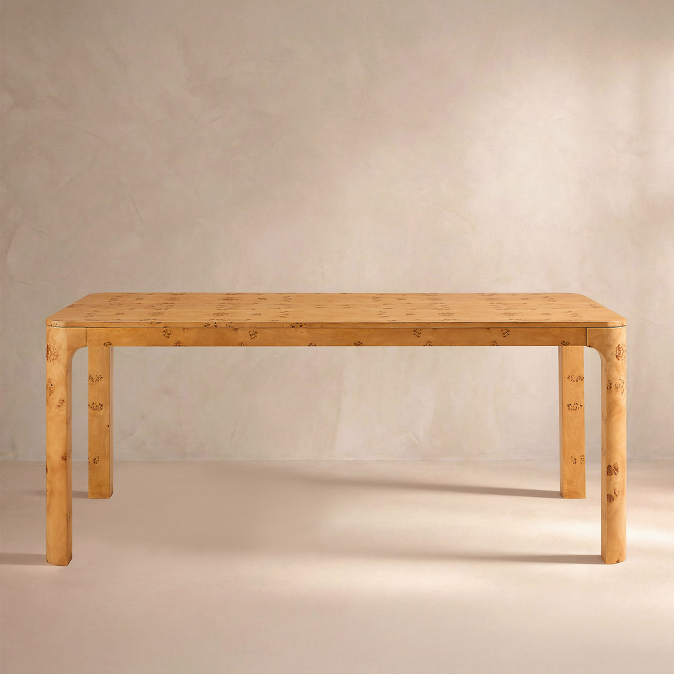 Caden Natural Burled Dining Table (71")