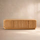 Linora Natural Fluted Coffee Table (52")