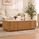 Linora Natural Fluted Coffee Table (52")