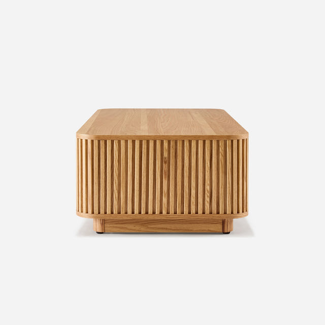 Linora Natural Fluted Coffee Table (52")