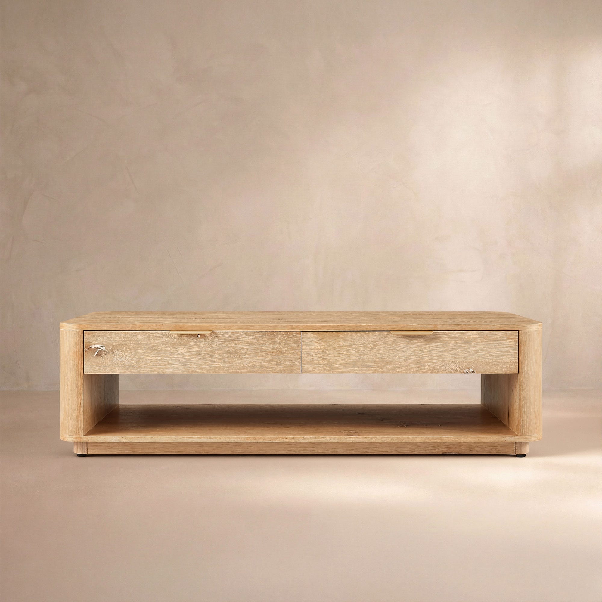 Aven Natural Curved Coffee Table (55'')