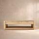 Aven Natural Curved Coffee Table (55'')