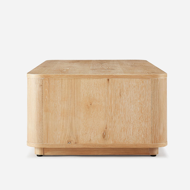 Aven Natural Curved Coffee Table (55'')