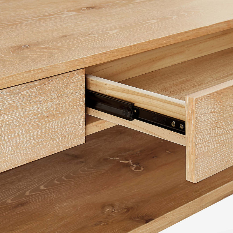 Aven Natural Curved Coffee Table (55'')