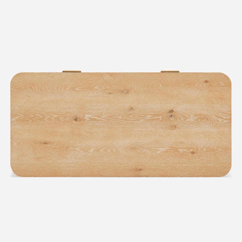 Aven Natural Curved Coffee Table (55'')