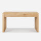 Aven Natural Curved Office Desk(60'')