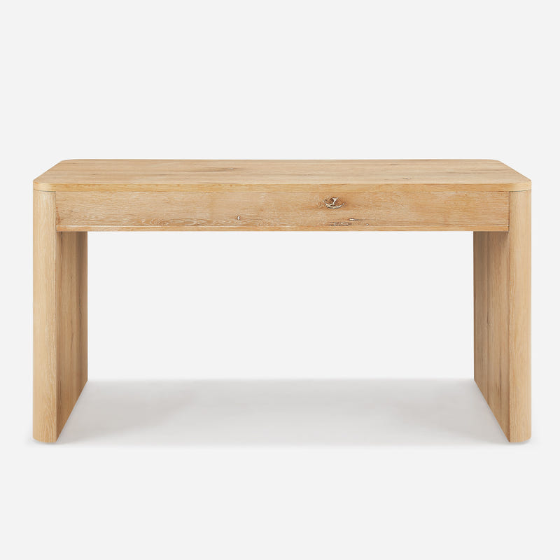 Aven Natural Curved Office Desk(60'')