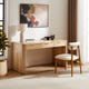 Aven Natural Curved Office Desk(60'')