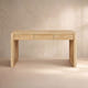 Aven Natural Curved Office Desk(60'')