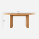 Linora Natural Fluted Dining Table (72")