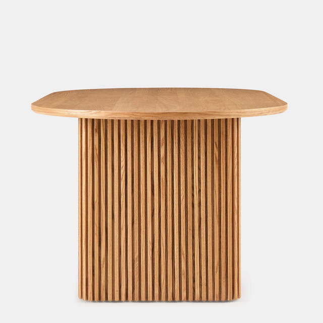 Linora Natural Fluted Dining Table (72")