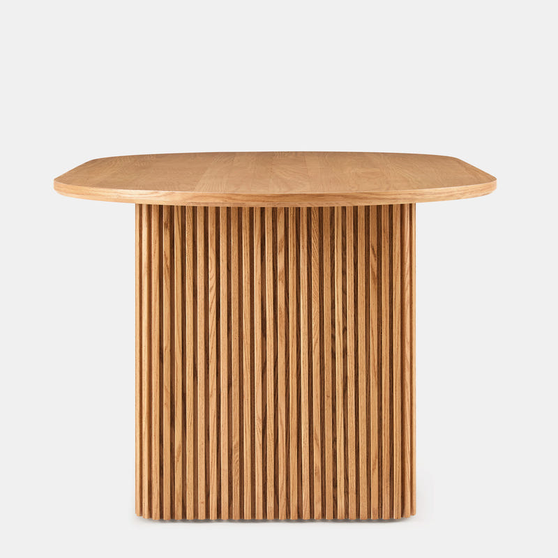 Linora Natural Fluted Dining Table (72")