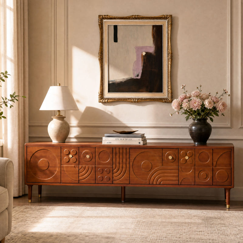 Athena Carved Media Console (79")