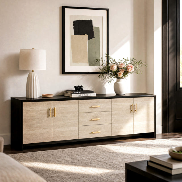 Merano Wood Media Console (84")