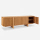 Linora Natural Fluted Media Console (84")