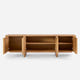 Linora Natural Fluted Media Console (84")
