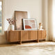 Linora Natural Fluted Media Console (84")