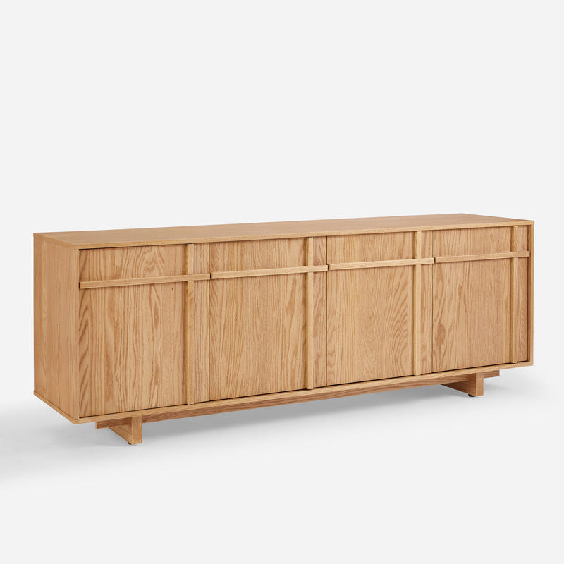 Walden Natural Geometric Media Console (72'')