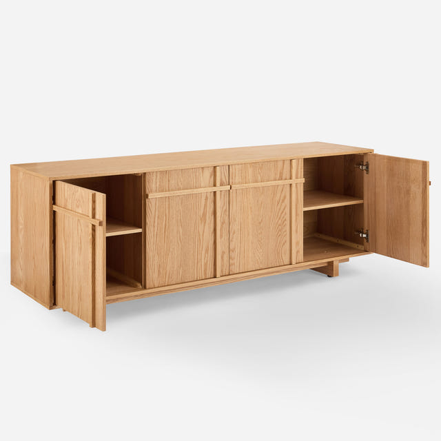 Walden Natural Geometric Media Console (72'')