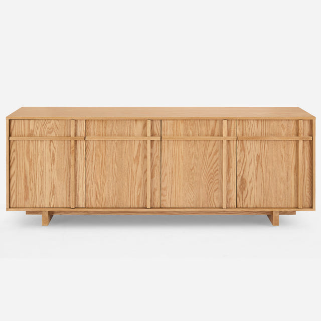 Walden Natural Geometric Media Console (72'')