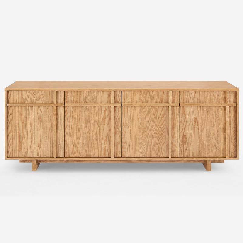 Walden Natural Geometric Media Console (72'')