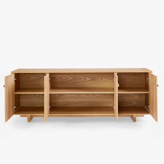 Walden Natural Geometric Media Console (72'')