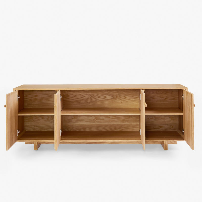 Walden Natural Geometric Media Console (72'')