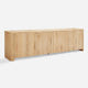 Aven Natural Curved Media Console (84'')