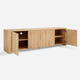 Aven Natural Curved Media Console (84'')