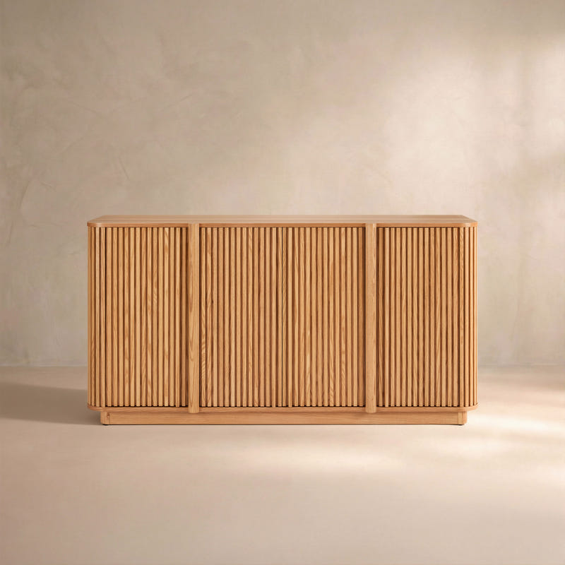 Linora Natural Fluted Sideboard (66")