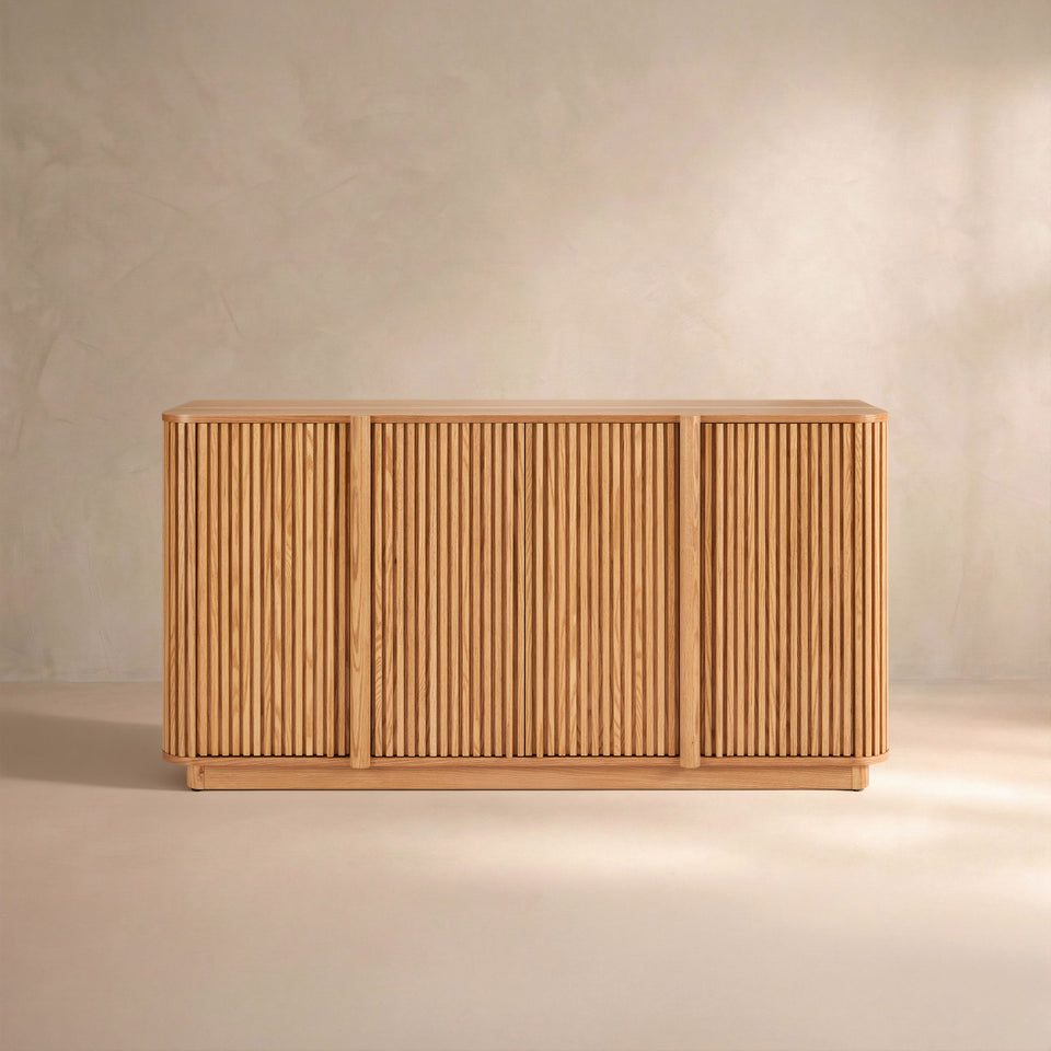 Linora Natural Fluted Sideboard (66")