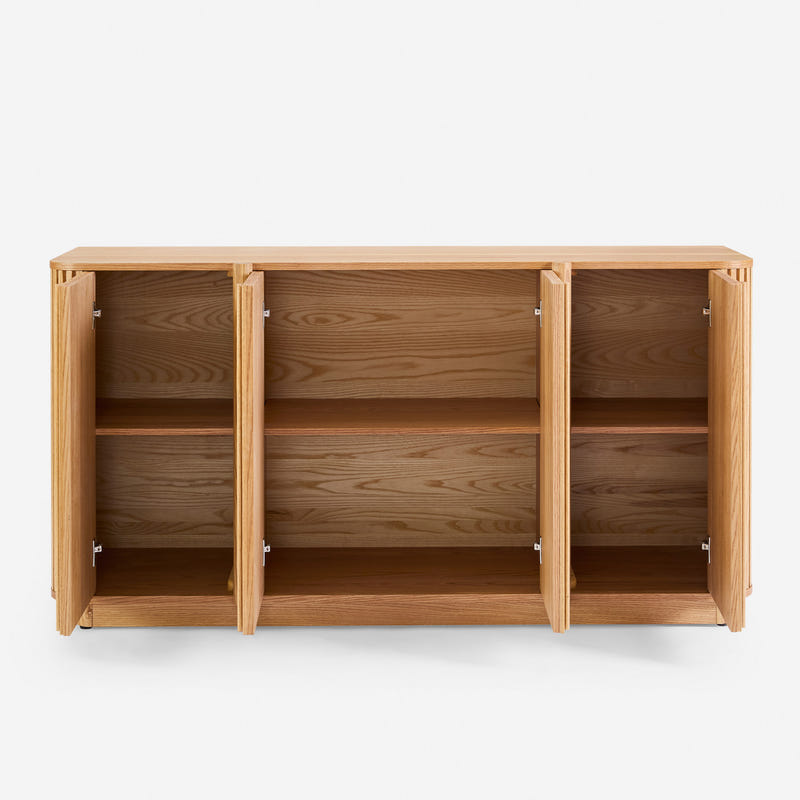 Linora Natural Fluted Sideboard (66")
