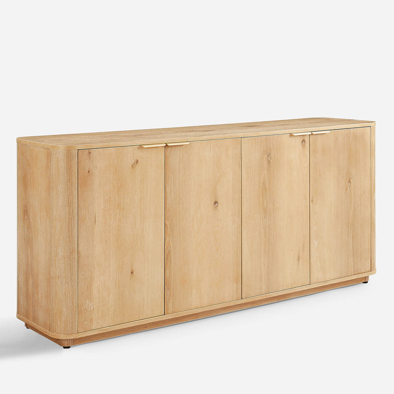Aven Natural Curved Sideboard (72'')