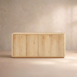 Aven Natural Curved Sideboard (72'')