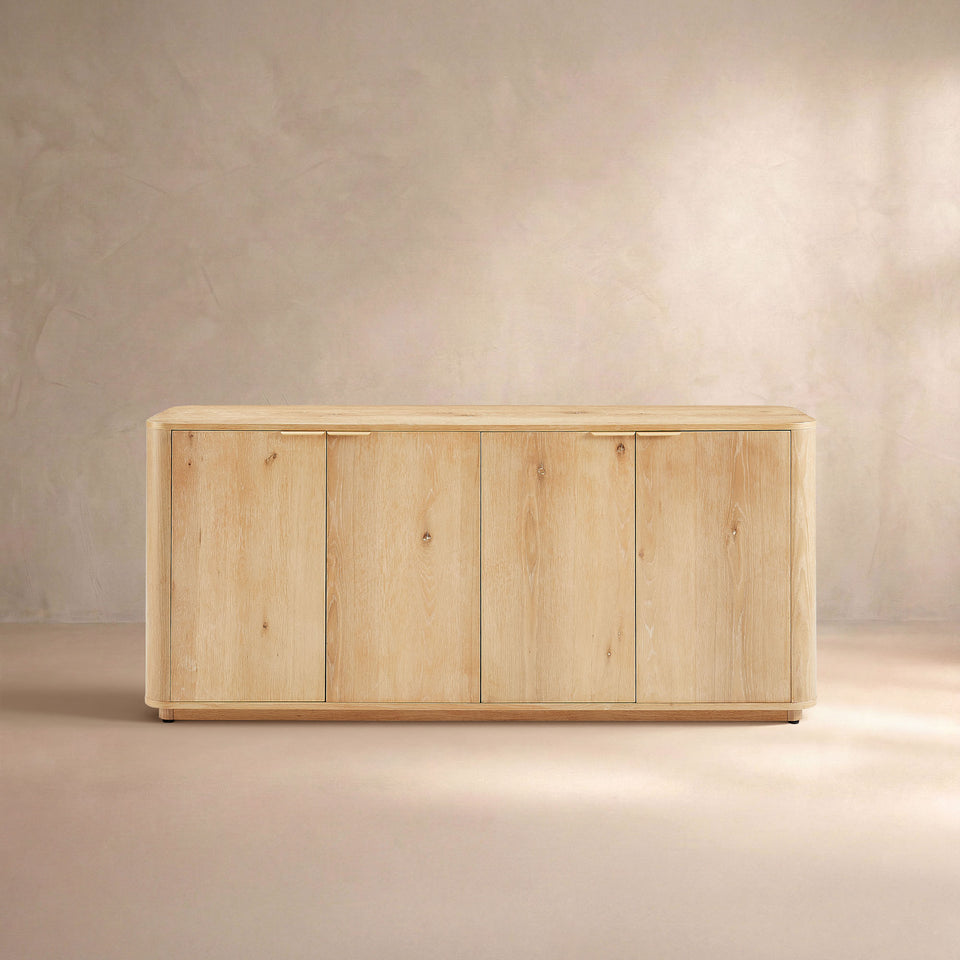 Aven Natural Curved Sideboard (72'')