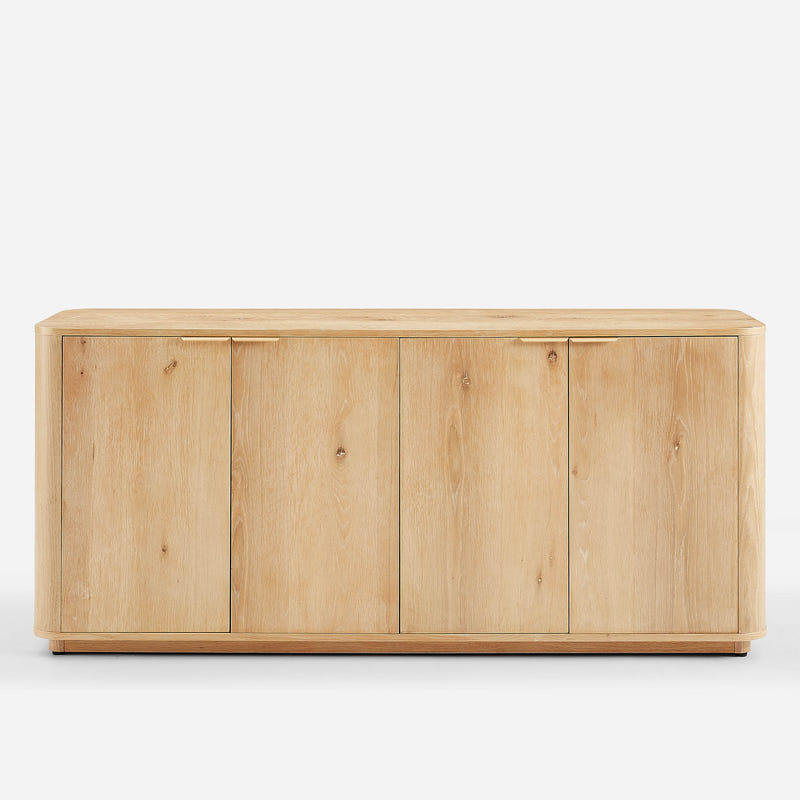 Aven Natural Curved Sideboard (72'')