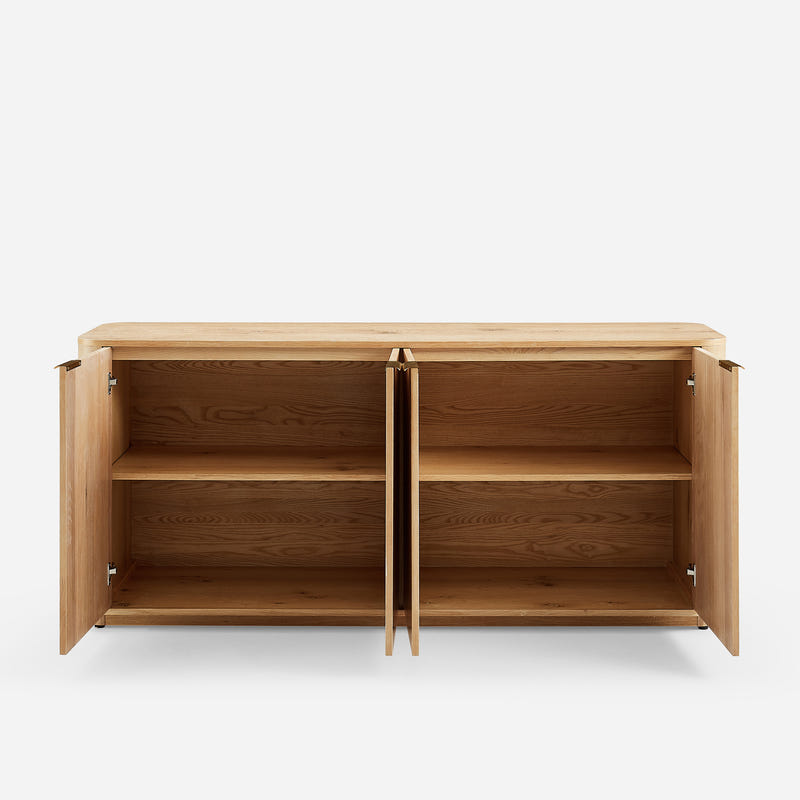 Aven Natural Curved Sideboard (72'')