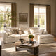 Luvia White Chenille Modular Sectional Sofa with Ottoman (120")