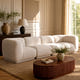 Eden White Chenille Modular Sectional Sofa (147")