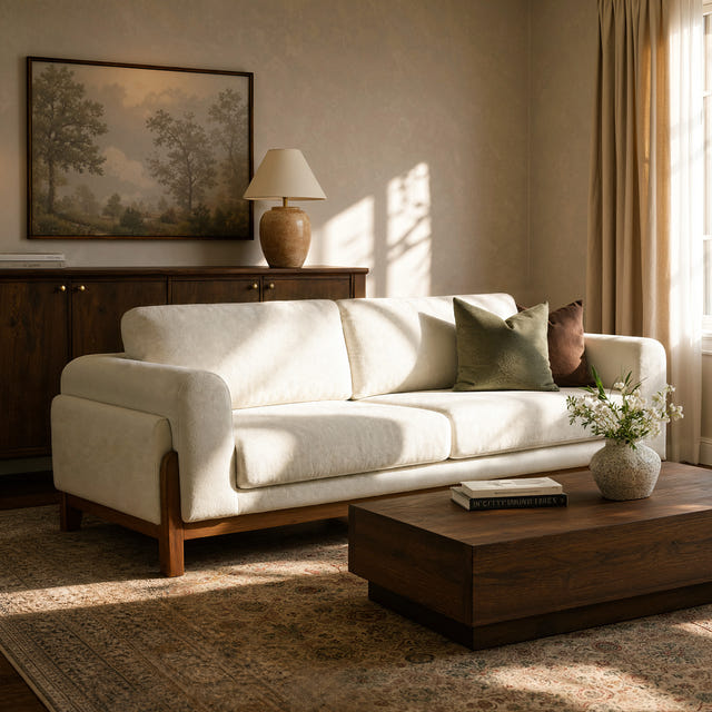 Darcy Gray Cotton & Linen Sofa (89")