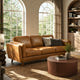 Thane Brown Genuine Leather Sofa (87")