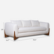 Maeve White Modern Sofa (87")